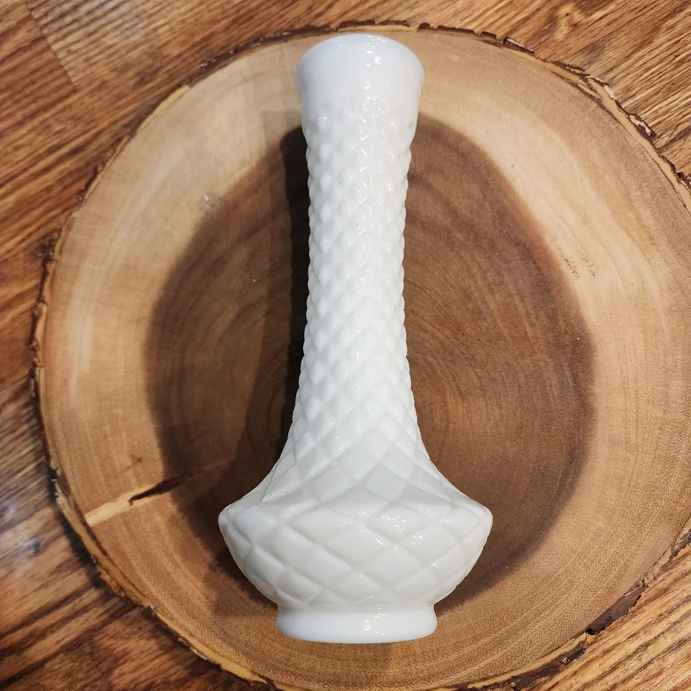 Vintage Milk Glass Bud Vase